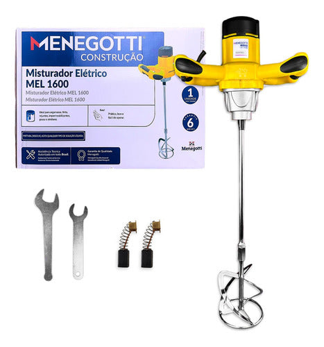 Misturador De Tinta Elétrico Menegotti Mel1600 P/ Argamassa