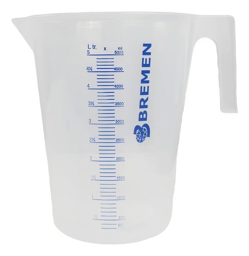 jarra graduada 5 litros de polietileno bremen transparente