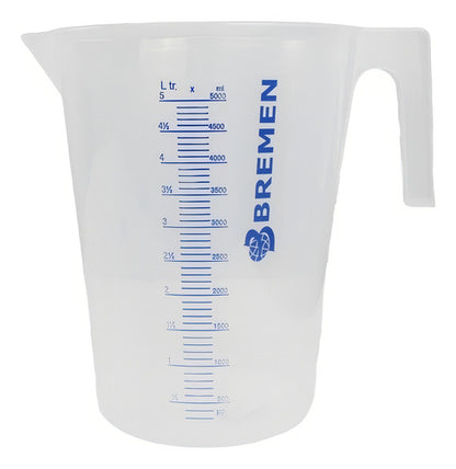 Jarra Graduada 5 Litros De Polietileno Bremen Transparente