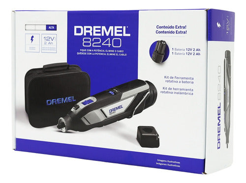 Dremel 8240 Micro Retífica Com 2 Baterias Carregador E Bolsa 175 W