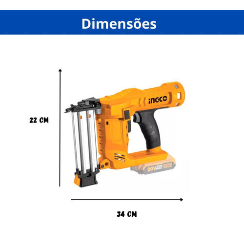 Pinador Ingco 18ga 50mm 20v P20s (sem Bateria)