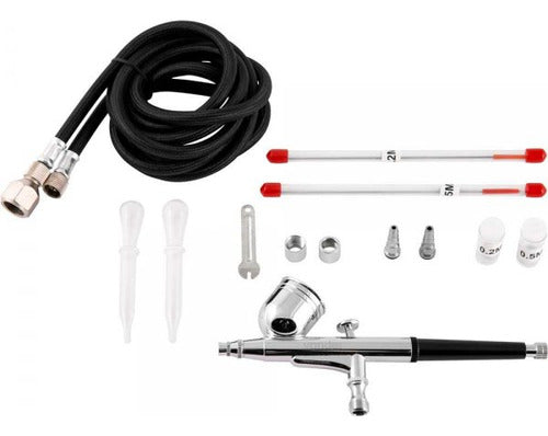Aerógrafo Com Acessórios 13 Pcs Vonder 6220013000 Prateado