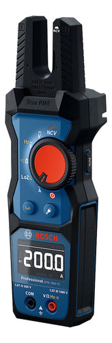 amperímetro de garfo trms bosch gfm 1000-15 c/ pilha e bolsa