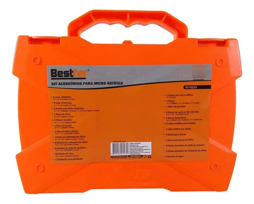 Jogo De Acessórios P/ Micro Retífica C/ 99 Pçs Bestfer