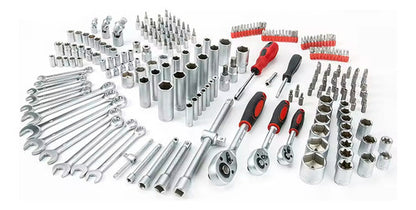 Jg De Soquetes Encaixe 1/2,3/8,1/4 Cromo Vanadio 216 Pçs Mtx
