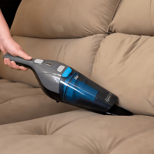 Aspirador De Pó Portátil Wap Eco Rápido Bivolt Sem Fio - Cinza/Azul - 127/220V