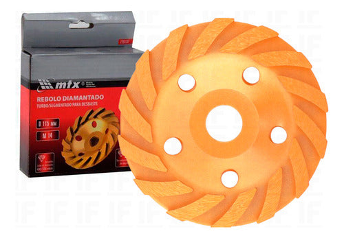 rebolo diamantado turbo/segmentado 115mm x m14 mtx 729139