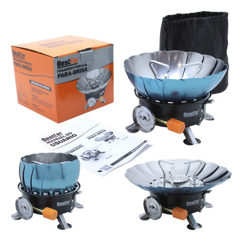 fogareiro portatil para camping para brisa e viagem bestfer