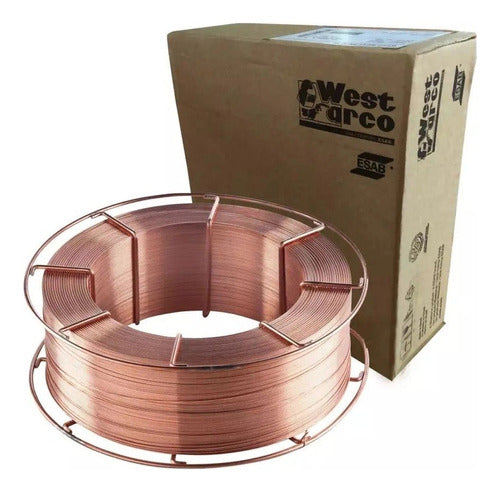 arame solda mig/mag weld west arco 1,0mm 70 s6 bobina 15kg