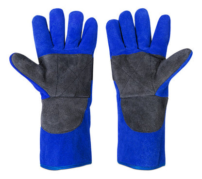 Luva De Solda Epi Macia Alta Temperatura Boxer Azul