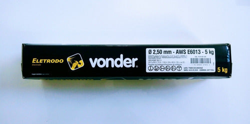 eletrodo solda elétrica e6013 2,50mm 5kg vonder