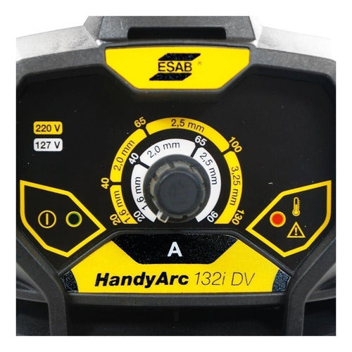 Máquina De Solda Inverter Esab Handyarc 132i Dv Amarela E Preta 50hz/60hz 127v/220v