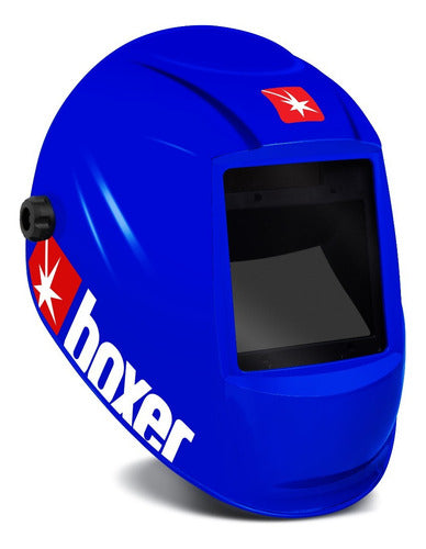 Máscara De Solda Boxer Bs 120 Escurecimento Automático Azul