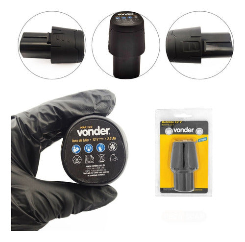 bateria 12v 2.2ah para mpa 120 / mpa 125 - vonder