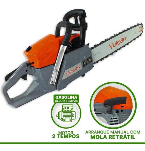 Motosserra A Gasolina Vulcan 62cc Vs620 4hp