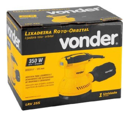 lixadeira roto-orbital  350w lrv355 vonder amarelo 50 hz / 60 hz