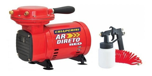 Moto Compressor De Ar Direto Portátil Chiaperini Red 1750rpm - Vermelho - Monofásica