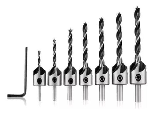 jogo broca escareadora 3pontas 03-10mm 7 peças vonder