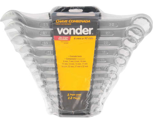 Jogo Chaves Combinadas 6 Mm A 32 Mm Com 12 Peças Vonder