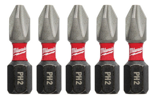 phillips ph2 milwaukee 48-32-4601 1 pol. 5 unidades. pedaços