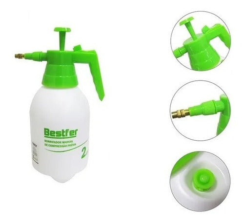 pulverizador borrifador plantas flores orquideas 2l bestfer  branco