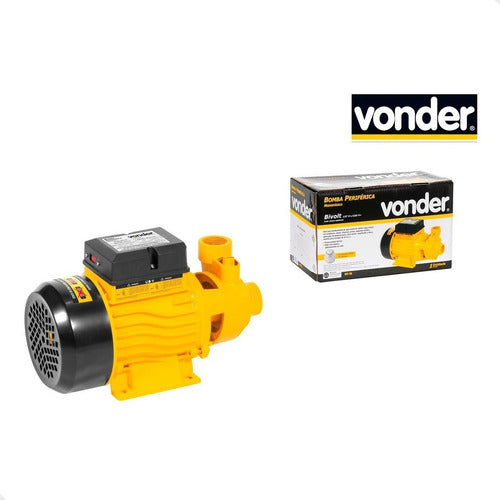 bomba de água periférica 1hp bpv750 vonder monofásica 60 hz amarelo monofásica