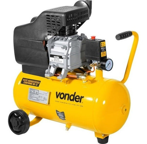 Compressor De Ar Elétrico Portátil Vonder Profissional Leve Mcv 216 Monofásica 21.6l 2cv 220v 60hz Amarelo