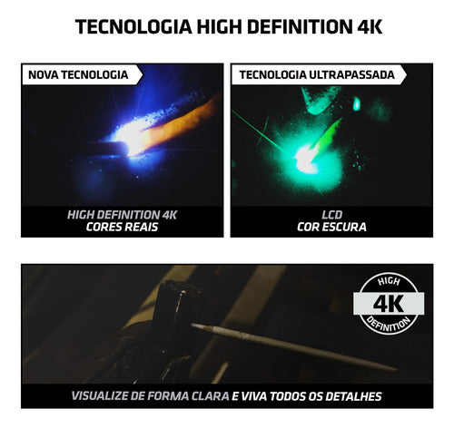 Mascara De Solda Escurecimento Auto Tork Racing 4k Amarela - Amarelo - Racing 08