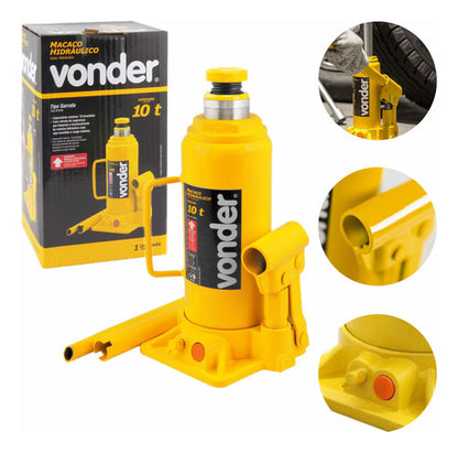 Macaco Hidráulico Garrafa 10 Tonelada Vonder Haste 230-460mm