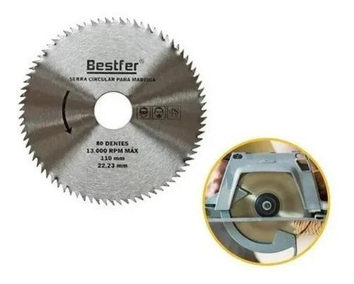 Disco Serra Para Madeira Mdf Forros E Compensados 80 Dentes Prata