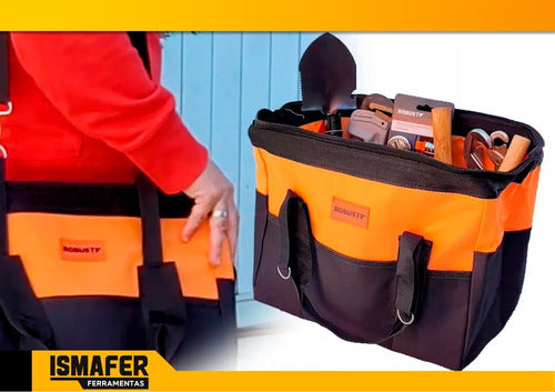 Bolsa Lona P/ Mecanico Ferramentas 20 Bolsos Gedore/robust Cor Laranja