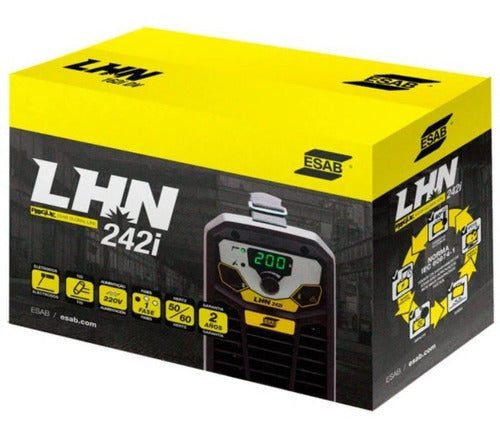 máquina de solda inverter esab lhn 242i preta e amarela 50hz/60hz 220v