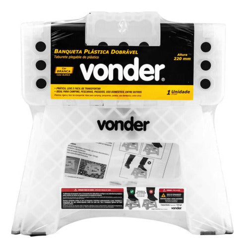 banqueta plástica dobrável transparente 220mm vonder