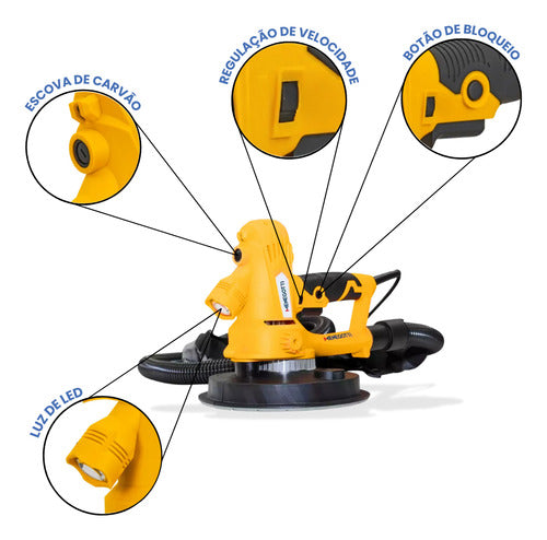 Lixadeira Profissional De Parede Menegotti Mlp800h 127v/220v