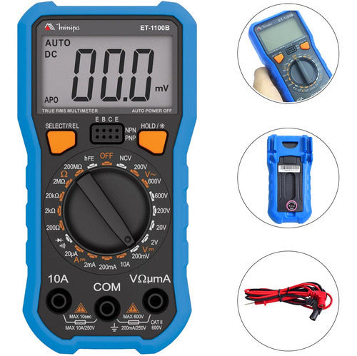 multimetro digital minipa et-1100b portátil profissional
