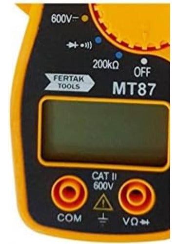 Mini Alicate Amperímetro Digital Aviso Sonoro Fertak