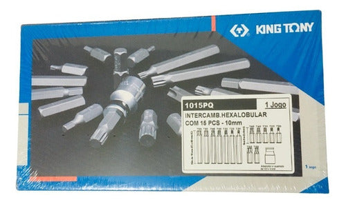 jogo de bits torx 10mm 15 peças 1015pq king tony