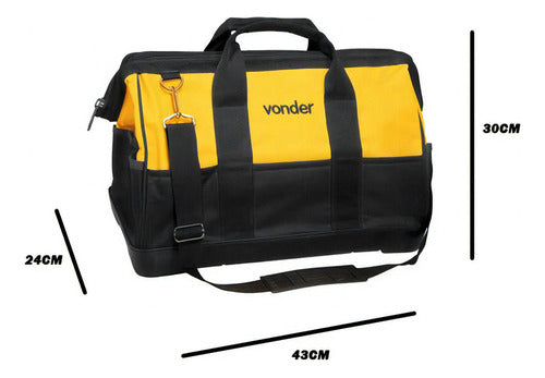 bolsa lona para ferramentas fundo emborrachado bl-017 vonder amarelo